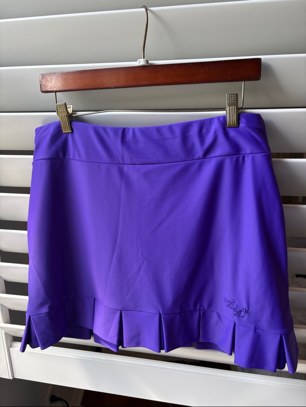 TSU TSU Purple Pleated Skort; Golf, Pickelball, Tennis; Sz: L; EUC